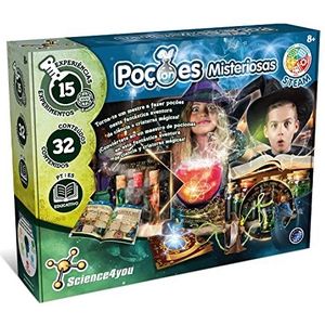 Science4you Pociones Misterios voor Niños 8 jaar - Quimica Laboratotio met Experimentos voor Niños 8 jaar: Haz Pociones Magicas met een Magico Caldero - Juegos Educativos de Ciencias Niños 8 9 10