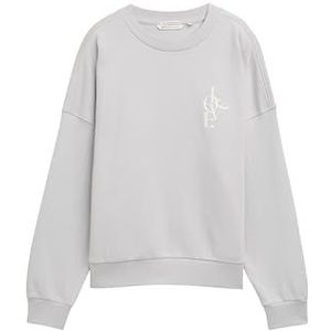 TOM TAILOR Denim Sweatshirt voor dames, 32253 - Basic Light Grey, XL