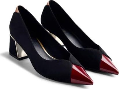 Gioseppo - Corcoran - Hakken - Gewatteerde Zool - Gouden Blokhak - Suède-effect