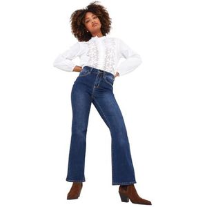 Joe Browns Dames Essentials Western Bootcut Flared Jeans, Blauw, 8S, Blauw, 34 kort