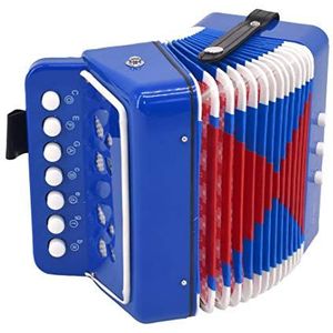 Voggy's accordeon / 7 tonen 2 bassen en luchtventiel - De kinderaccordeon in vrolijk gekleurd design nodigt kleine muzikanten vanaf 3 jaar uit tot muzikaal spel en plezier, ca. 180 x 175 x 100 mm
