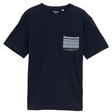 TOM TAILOR - Shirt - Pastelblauw - Donkerblauw - Vuurrood - Wit