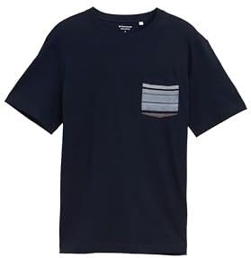 TOM TAILOR - Shirt - Pastelblauw - Donkerblauw - Vuurrood - Wit