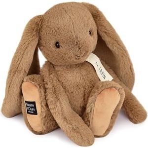 HISTOIRE D'OURS - Pluche konijn - collectie HET KONIJN - Hazelnootkleur - metgezel zachtheid en oneindige knuffel - 32 cm - Onvergetelijk cadeau-idee voor kleine en grote kinderen - HO3248