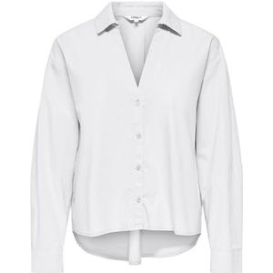 Onlpanama Ls Detail Shirt WVN, wit, S