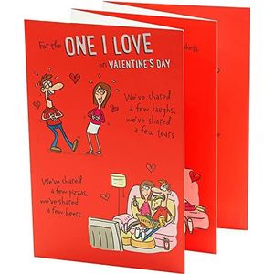 One I Love Valentijnsdag kaart met envelop - Humoristisch ontwerp met gedicht
