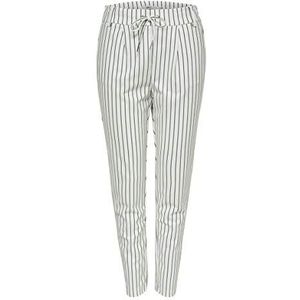 ONLY Onlpoptrash Easy Rush PNT Noos broek voor dames, Cloud Dancer/Stripes: zwart, XXS/32L, Cloud Dancer/Strepen: Zwart, XXS / 32L