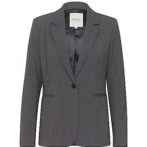 Part Two Damesblazer Regular Fit Notch Lapel Single Button Sluiting, Grijs flanel melange, 34 NL