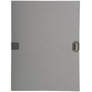 Exacompta 730E Documentenmap (rekbare vouwrug, gelamineerd karton, gekleurde stofomslag, formaat DIN A4), 1 stuk, grijs