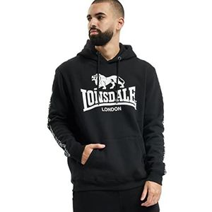 Lonsdale Sweatshirt met capuchon voor heren, Zwart, XL