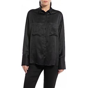 Replay Damesblouse Comfort fit, 098 Black, L