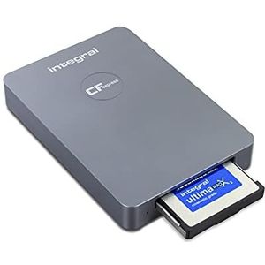 Integral USB 3.0 CFexpress Type B 2.0 Geheugenkaartlezer, Transfer 8K, 4K, RAW-video's en foto's naar Mac of PC, Kabels inbegrepen (Type-C & Type-A), voor professionele fotografen Cinematografen
