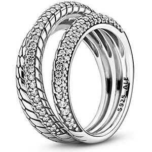 Pandora Ring Icon sterling zilver met zirkonia grootte: 48