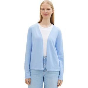 TOM TAILOR T-shirt met lange mouwen voor dames, 34910 - Light Fjord Blue Melange, XXS