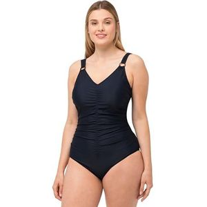 Ulla Popken - Wiebke - Badpak - Zwart - Grote Maat - Versterking aan de Voorkant