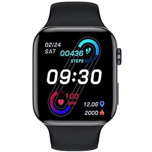 Smartwatch, 1,75 inch HD Full Touchscreen Fitness Tracker horloge, T522 waterdicht fitnesshorloge met hartslagmeter slaapmonitor stappenteller