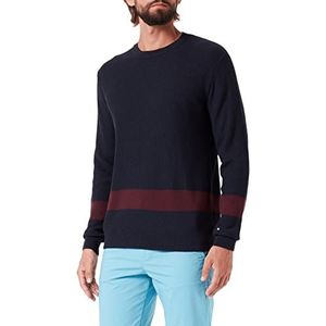 Sisley Mens L/S 1041T100N sweater, blauw paars gestreept 903, XL