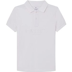 Hackett London Hackett LDN Polo T-shirt voor jongens, wit, 11 Jaren