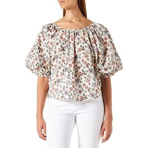 Springfield Voile print blouse, zandkleuren, 34 voor dames