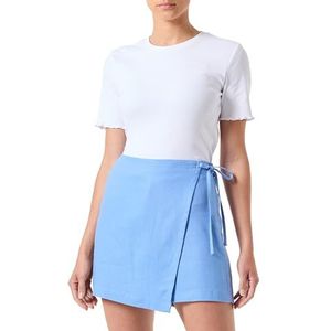 Jack & Jones Jxmary Linen Hw Skort PNT, blauw, M