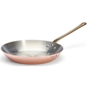 de Buyer - Braadpan van koper INOCUIVRE met messing handvat - 28 cm - 6450.28