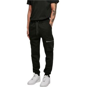 Southpole Shiny Zipper Utility Fleece Joggingbroek voor heren, zwart, L