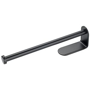 WENKO Keukenrolhouder Nio, handige houder voor keukenrollen van aluminium, zelfklevend en ideaal om aan tegels of onder kasten te bevestigen, afmetingen (B × H × ऋ D): 27,5 × 4,5 × 7 cm, zwart