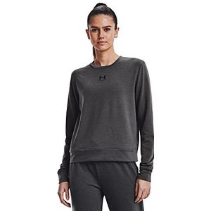 Under Armour Dames Dames UA Rival Terry Crew Long-Sleeves, Jet Gray, XS, Jet Gray, XS