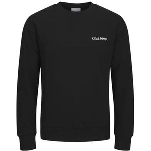 JACK&JONES PLUS JJEBRADLEY Graphic Sweat Crew NOOS PLS, zwart, 4XL grote maten