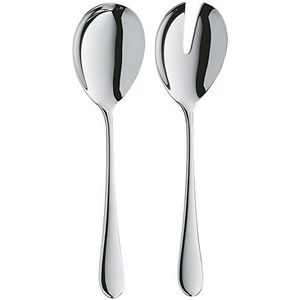 WMF Merit Saladebestek roestvrij staal 23,4 cm, slavork, serveerlepel, Cromargan protect gepolijst roestvrij staal, krasbestendig, vaatwasmachinebestendig
