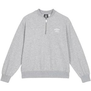 Umbro Core Womens Half Zip Sweatshirt Grijs Marl/Wit