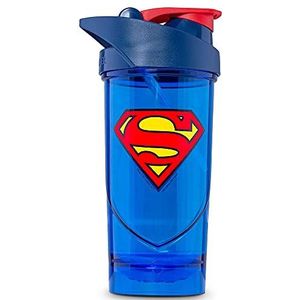 Shieldmixer Hero Pro Classic Shaker Superman Classic - BPA-vrij - Gym Accessoires - Eiwitshaker - Fitness Drinkfles - Blauw - 700ml