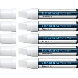 Schneider Maxx 260 Krijt Marker - Wit (Pack van 5)