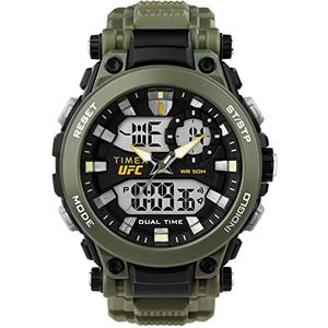 Timex Mannen analoog-digitaal quartz horloge met plastic band TW5M52900, Groen, riem