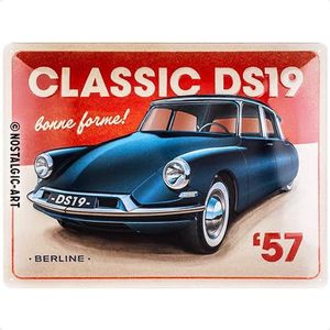 Nostalgic-Art Metalen Retro Bord, DS – Classic DS19 Berline – Geschenkidee voor autoliefhebbers, van metaal, Vintage ontwerp voor deco, 30 x 40 cm