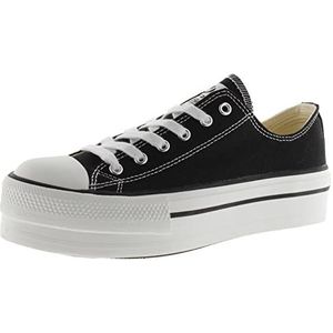 Victoria Tribu Canvas Low-Top Trainers & Double Platform 1061100 for Women NEGRO 35