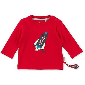 Sigikid Baby-jongens shirt met lange mouwen van biologisch katoen T-shirt, rood/raket, 86
