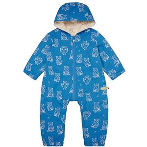 loud + proud Unisex baby waterafstotend met teddyvoering, GOTS-gecertificeerd Outdooroverall, azuur, 50-56