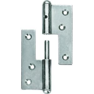 Connex Deur-opschroefbanden 160 mm rechts verzinkt deurscharnier/scharnier om vast te schroeven/deurband/deursluiting/deurbeslag/DYB2006591, blauw verzinkt