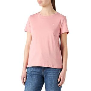 TOM TAILOR Dames Basic T-shirt met geborduurd logo 1032049, 17285 - Blush Rose, S