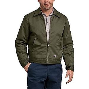 Dickies Geïsoleerde Eisenhower-jas met rits aan de voorkant voor heren, Mos, XXL