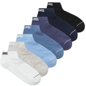 JACOWEN Short Socks 7 PAK, Navy Blazer/Pack: White - Vintage indigo - LGM - Coronet Blue - Dutch Canal - Zwart, One Size
