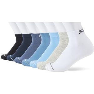 JACOWEN Short Socks 7 PAK, Navy Blazer/Pack: White - Vintage indigo - LGM - Coronet Blue - Dutch Canal - Zwart, One Size