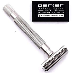Parker veiligheidsscheerapparaat satijn chroom semi-slank