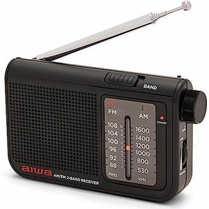 Aiwa - RS-55BK Draagbare Radio - Zwart - Hoge Geluidskwaliteit