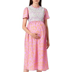 Mamalicious NOS Dames Mldante S/S Wo Midi Dress A. Jurk, Pistache Groen/Aop:2 Verschillende Print Mix, S