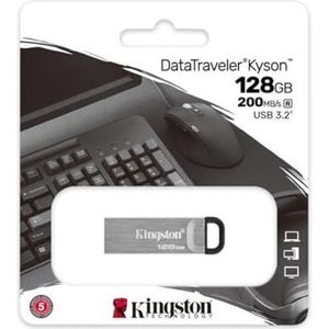 USB-stick 3.2, 128 GB, snelheid van 200 MB/s, draagbaar geheugen, ideaal voor eenvoudige overdracht en opslag van gegevens.