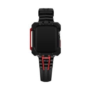 Element Case Special Ops horlogeband en hoesje voor Apple Watch Series 7/8 (45 mm) - Robuuste, lichtgewicht en schokabsorberende hoes - zwart/rood (EMT-522-260AZ-01)