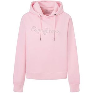 Pepe Jeans Dames Lana Hoodie Hooded Sweatshirt, Roze (Roze), XL, Roze (Roze), XL