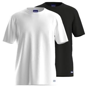 Hugo Blue2 Naolo T-shirt Met Korte Mouwen Wit Zwart M Man